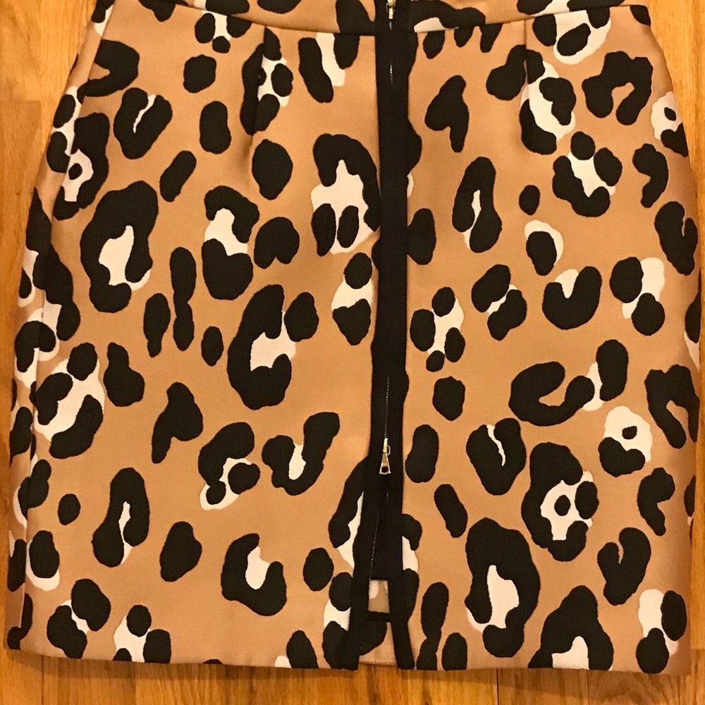 Adam Lippes Leopard Jacquard Mini Skirt - Picture 6 of 6